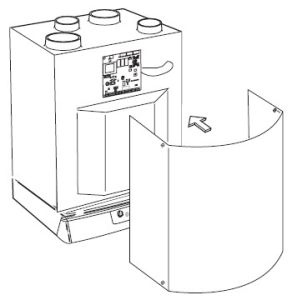 Täcklucka med sida VIT 700mm