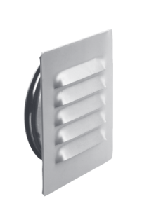 Ytterväggsgaller med 125 stos - Vit