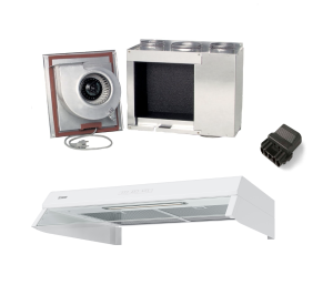 Komplett paket Kryddhyllefläkt + Spiskåpa SPIRIT